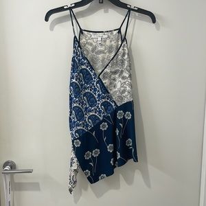 Derek Lam 10 Crosby Silk Patchwork Tank